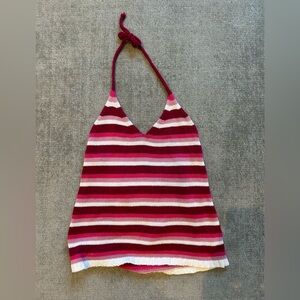 Crochet pink halter top